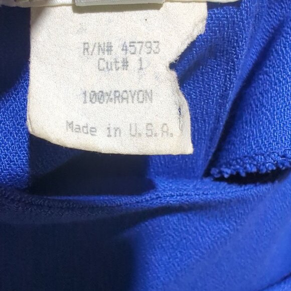 BARBOGLIO cristina jan Size 12 Vintage Long Sleeve Palazzo Pants Blue Jumpsuit‎ - Picture 15 of 16